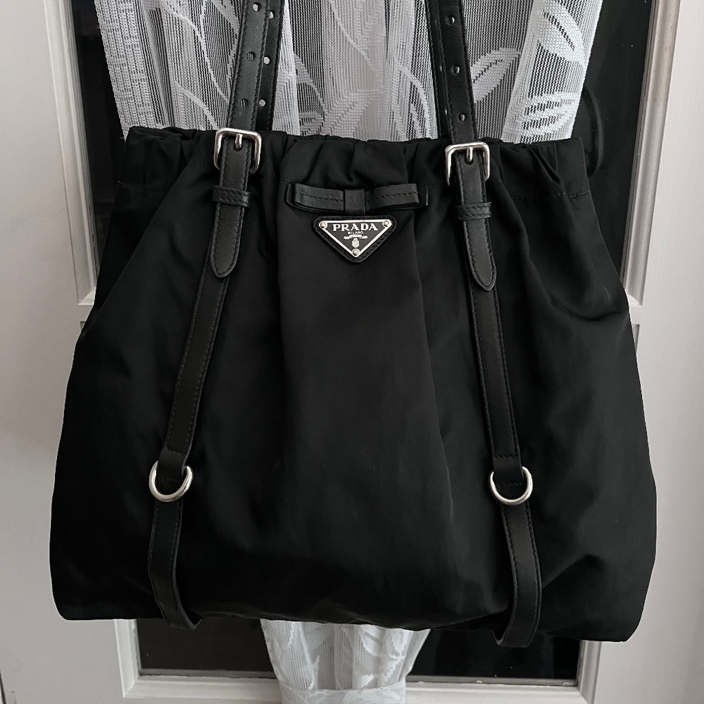 Prada Tessuto Bow Shoulder Bag